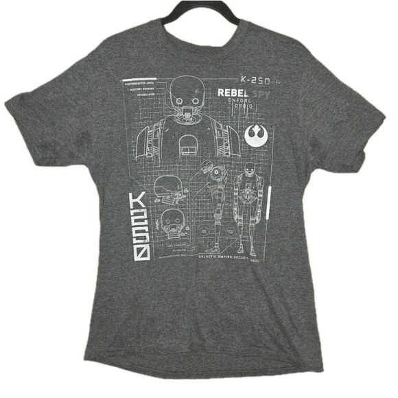 Star Wars Other - Star Wars FIFTH SUN K-250 Droid T-Shirt Gray Size M Men's Short Sleeves